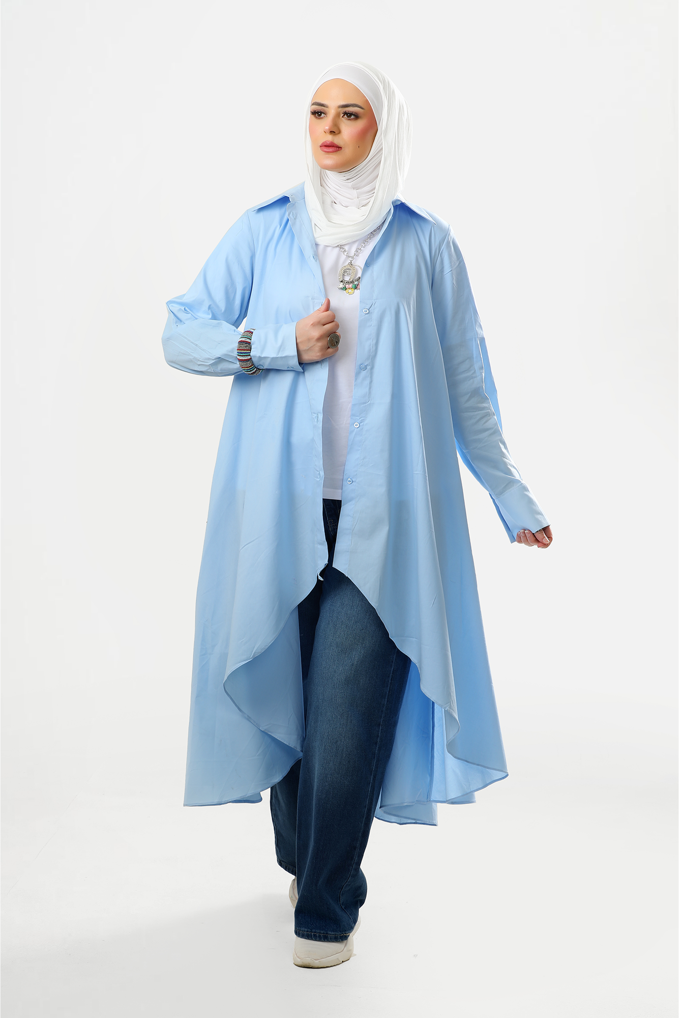 Skyfall Asymmetric Shirt-Dress