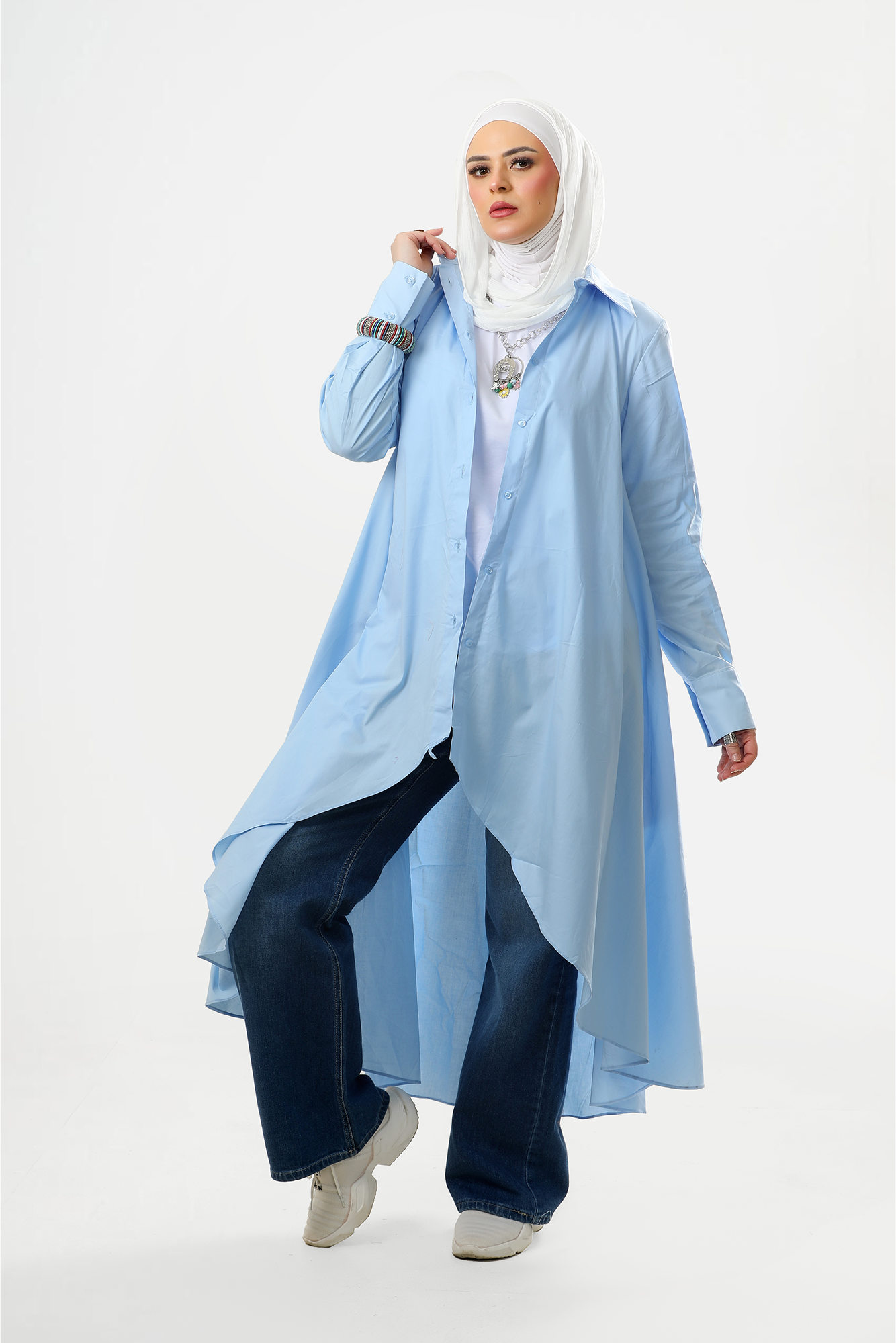 Skyfall Asymmetric Shirt-Dress