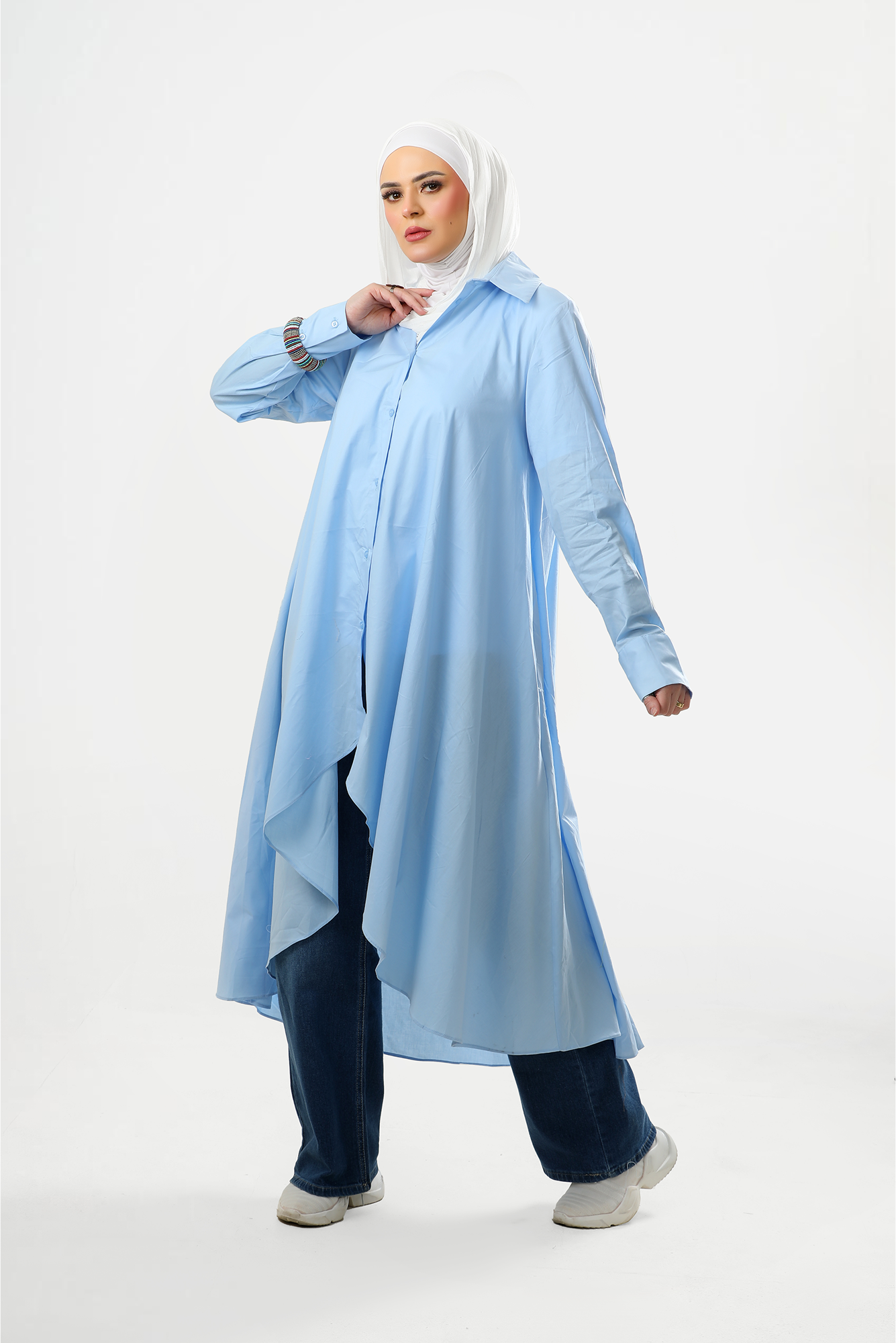 Skyfall Asymmetric Shirt-Dress