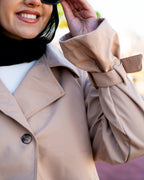 Waterproof Gabardine Trench Coat - Beige