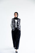Palm-embroidered set in cotton - Black