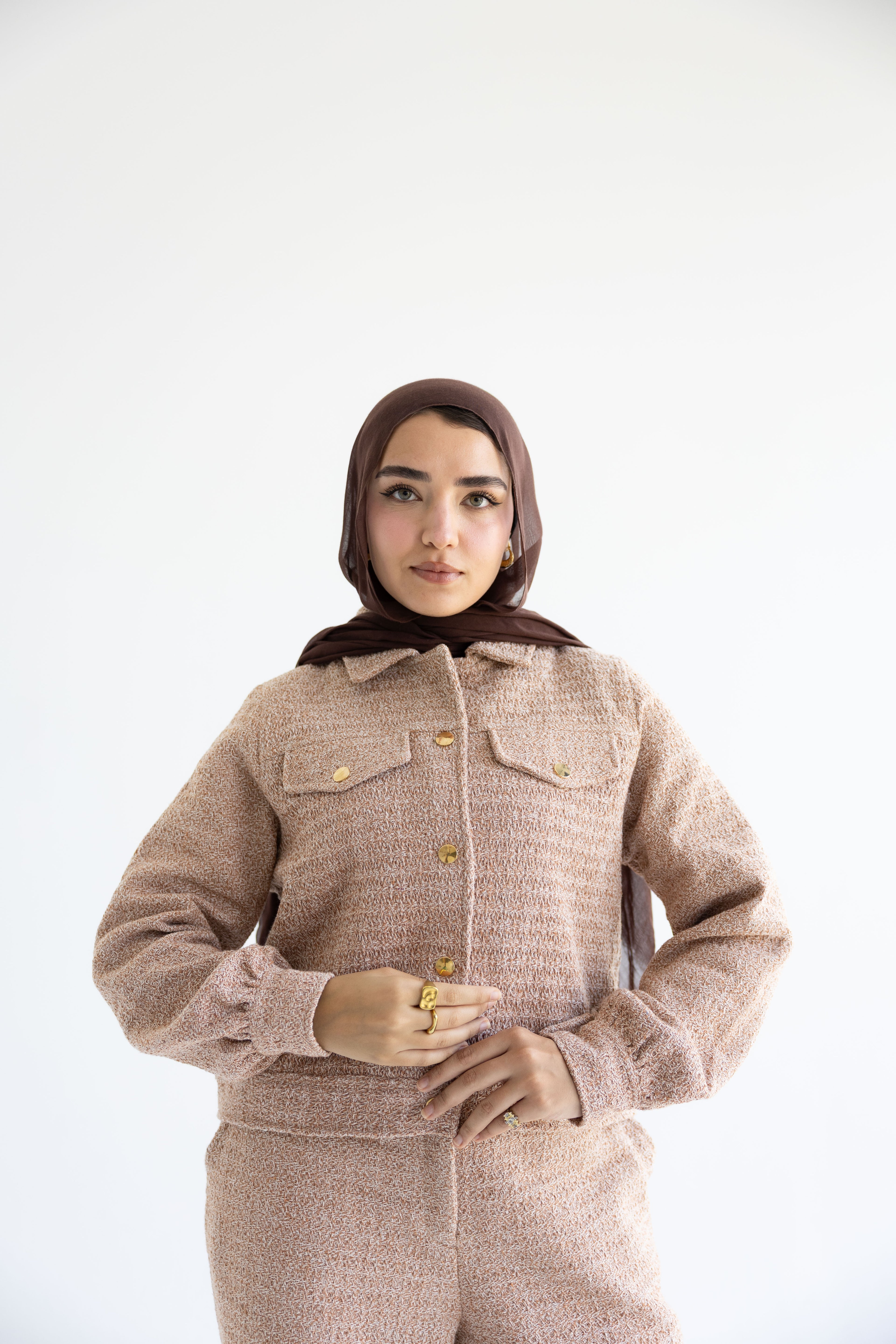 Light Tan Tweed Suit