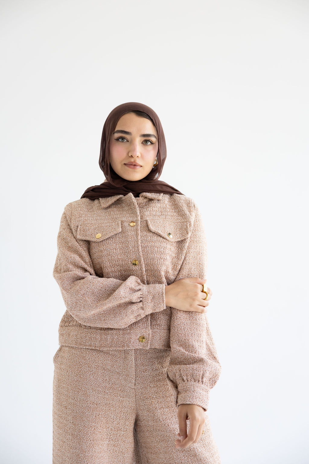 Light Tan Tweed Suit