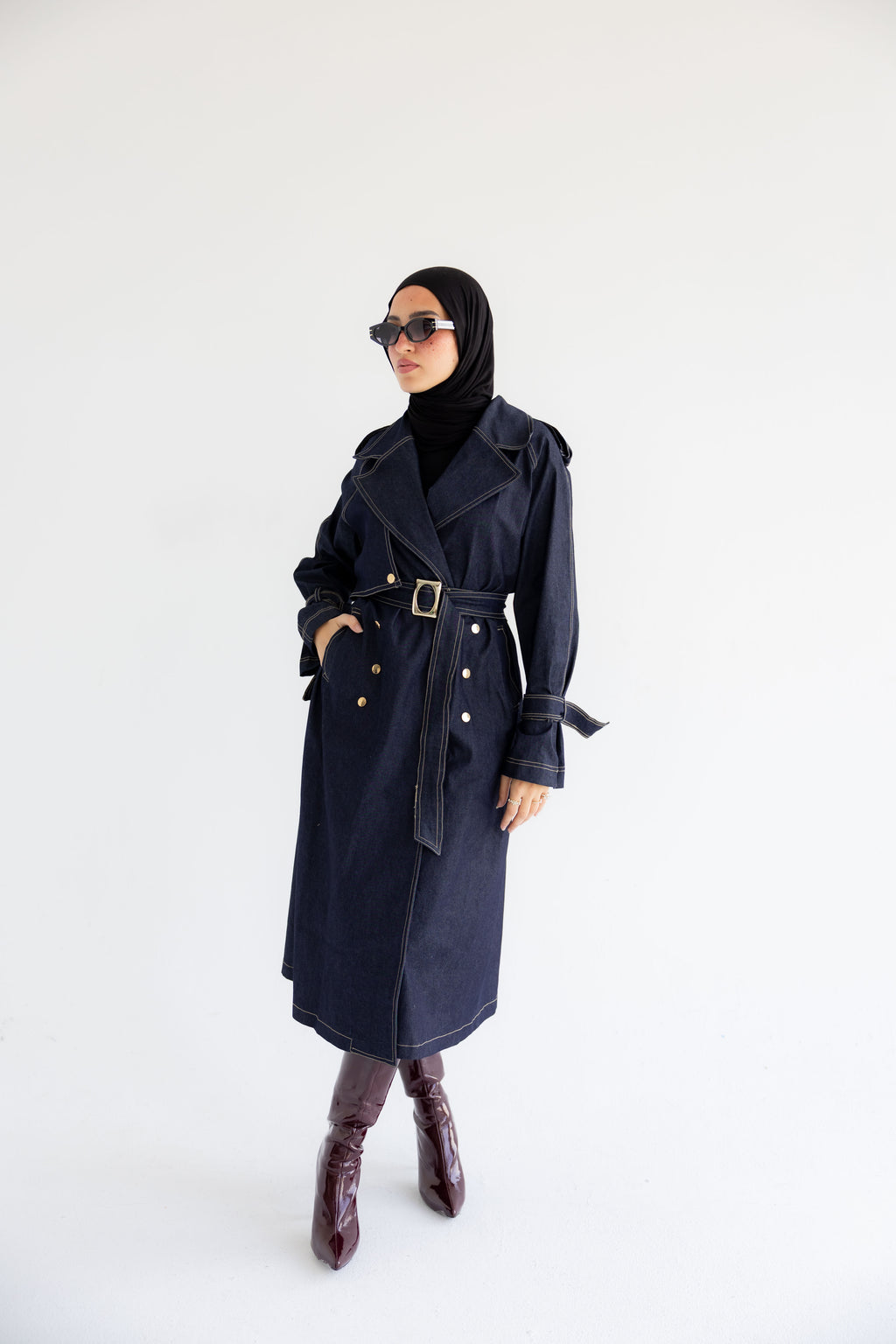 Denim Trench Coat