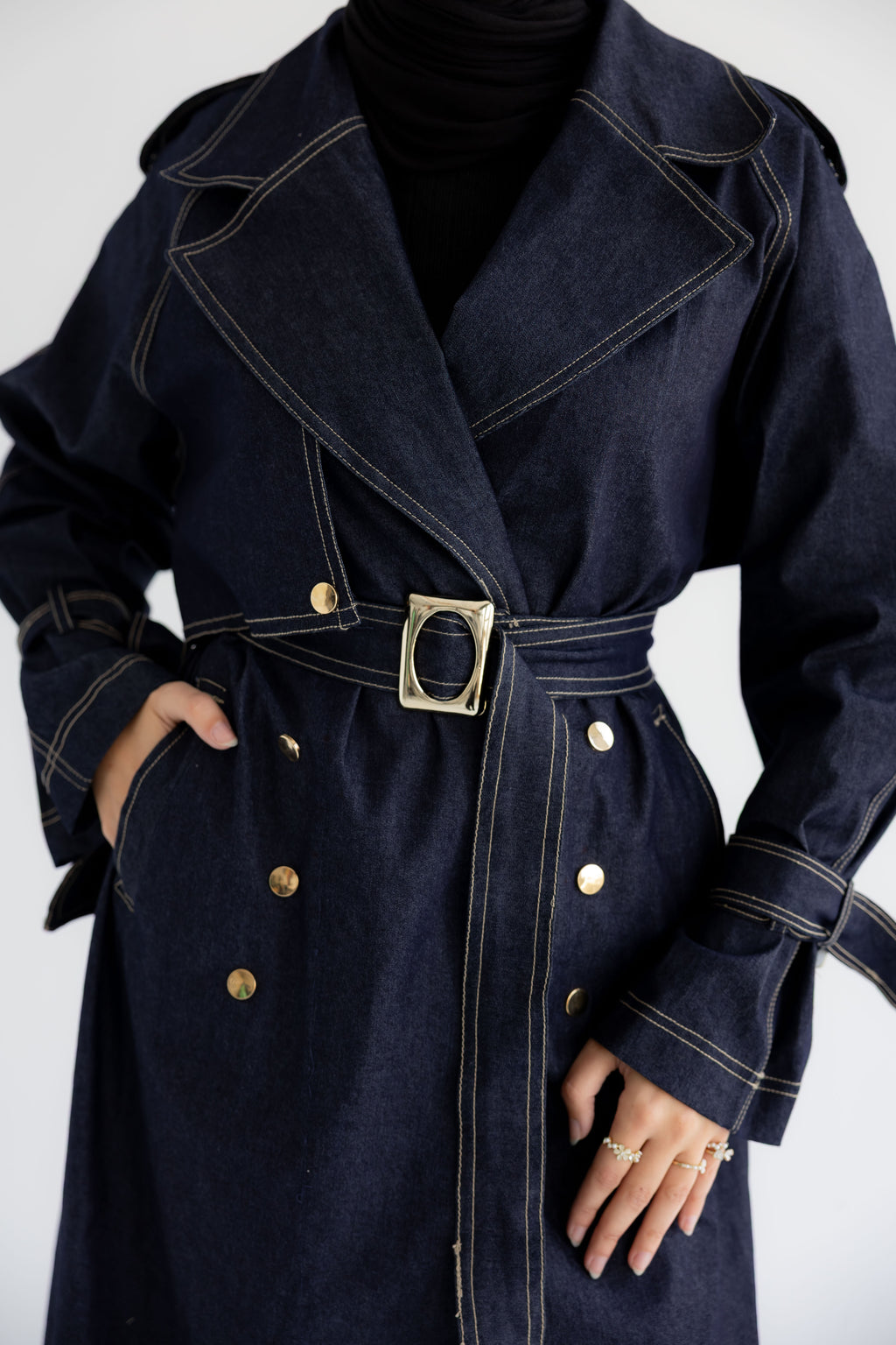 Denim Trench Coat