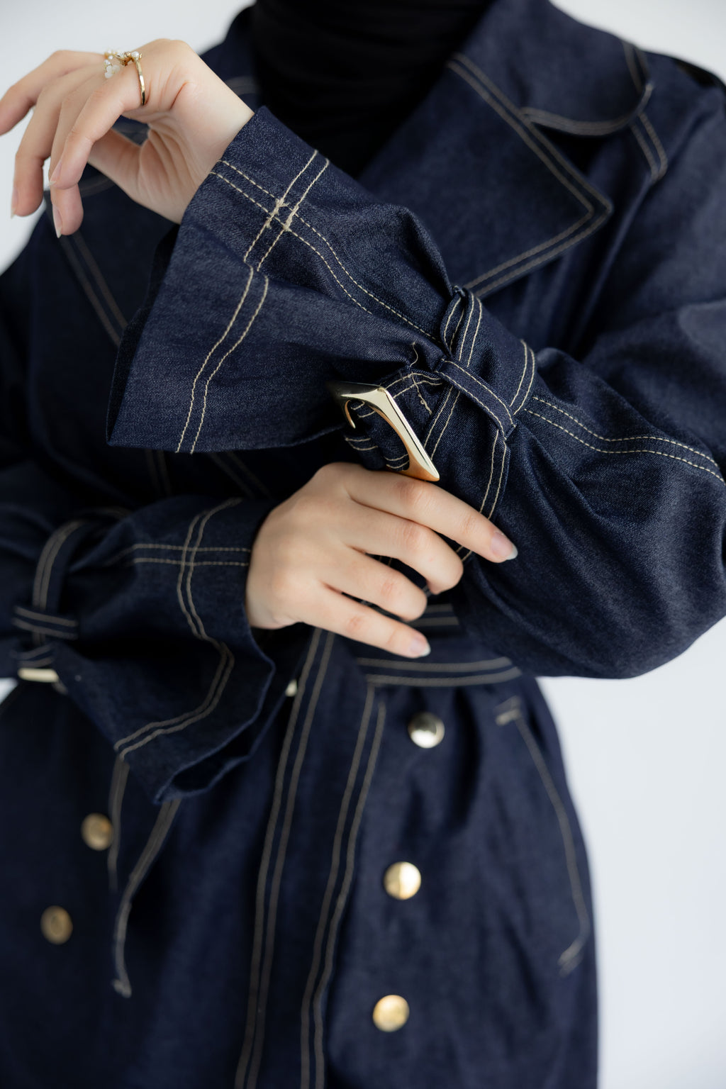 Denim Trench Coat