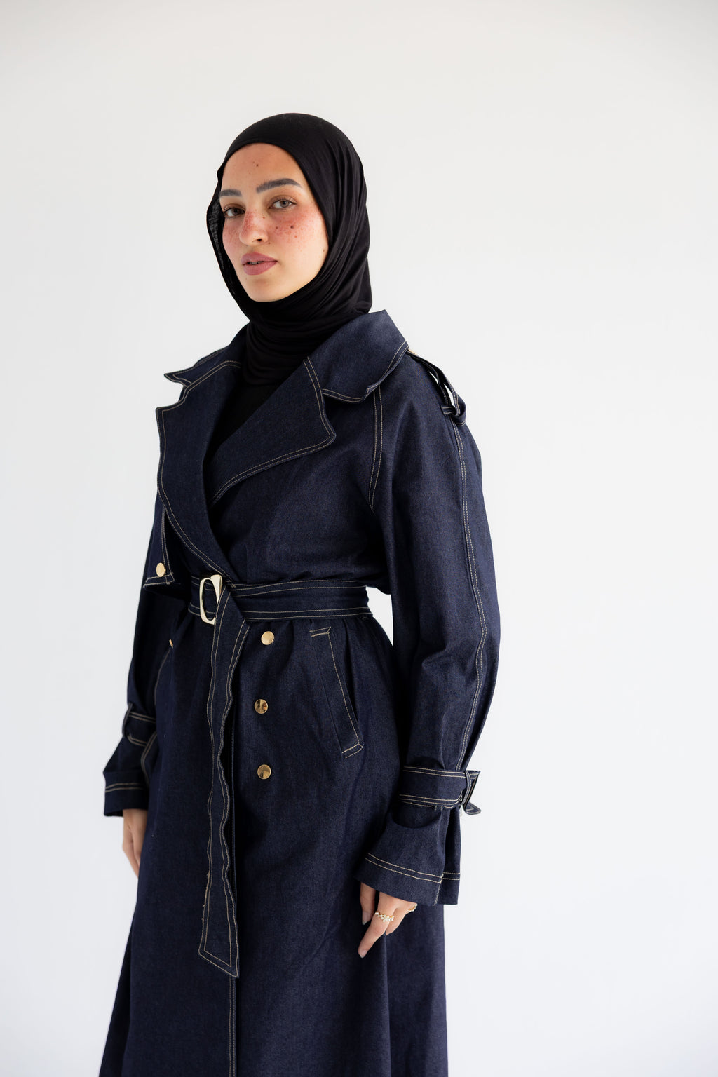 Denim Trench Coat