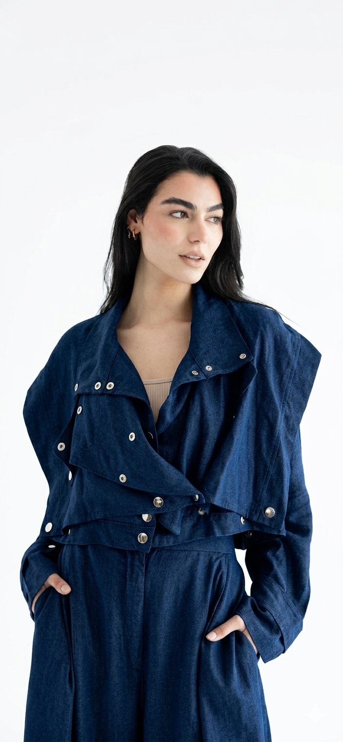 Layered modest set in linen blend – Denim Jeans